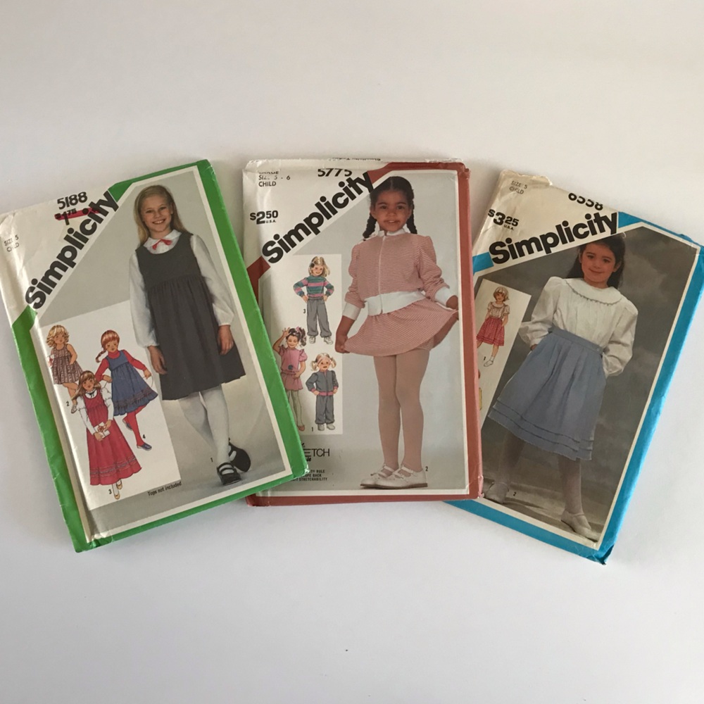Set of 3 VTG Simplicity Patterns Child